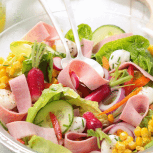 salade crudité jambon avocat