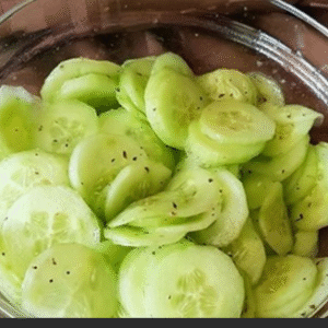 salade de concombre vinaigrette