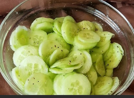 salade de concombre vinaigrette