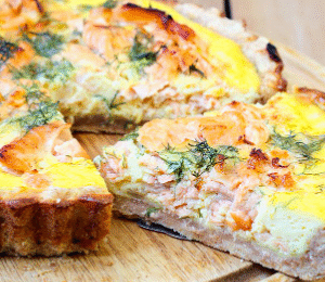 Quiche saumon poireaux
