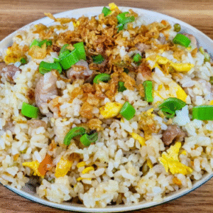 Riz cantonnais et poulet teriyaki