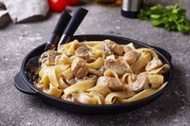 Boulette de bœuf à la tomate et tagliatelle