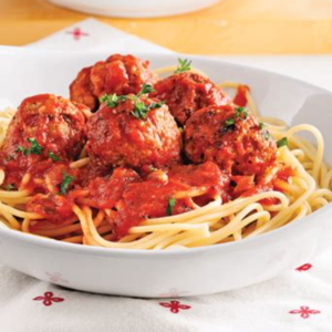spaghettis boulette de bœuf a la bolognaise